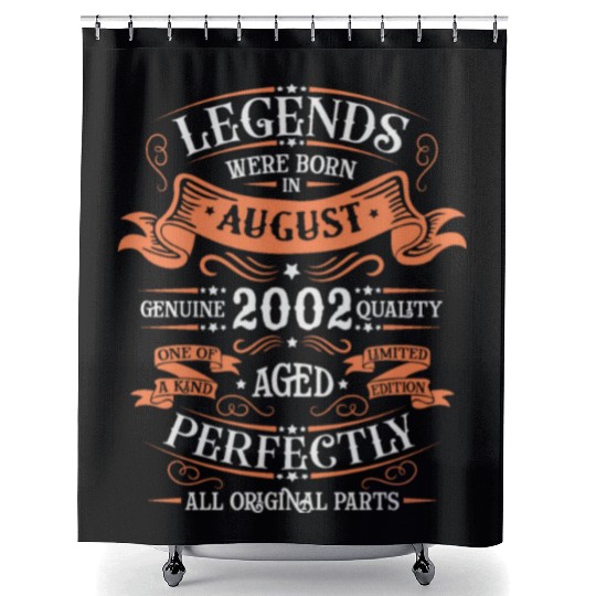 August 2002 anniversary 2002 legends August Shower Curtains