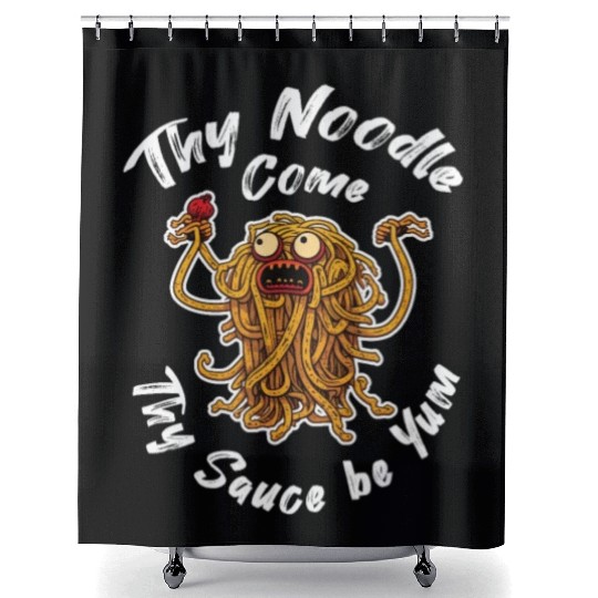 Atheist Atheism Flying Spaghetti Pastafarianism Shower Curtains