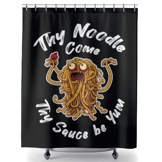 Atheist Atheism Flying Spaghetti Pastafarianism Shower Curtains