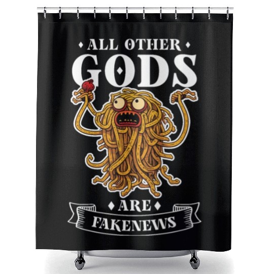 Atheist Atheism Flying Spaghetti Pastafarianism Shower Curtains