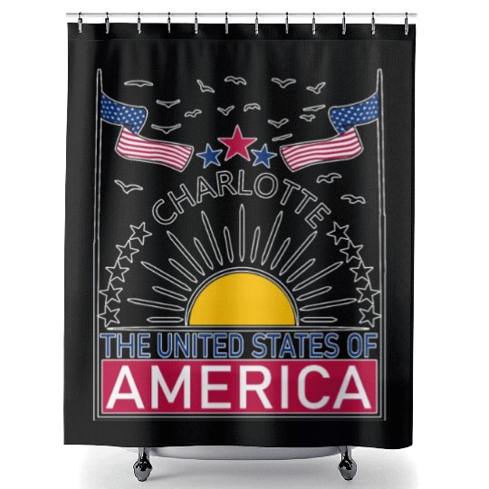Welcome to Charlotte, Welcome to North Carolina Shower Curtains