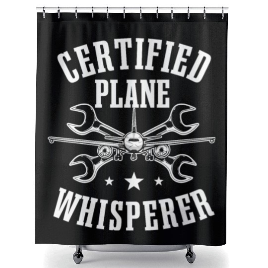 Funny Aircraft Mechanic Saying Shower Curtains
