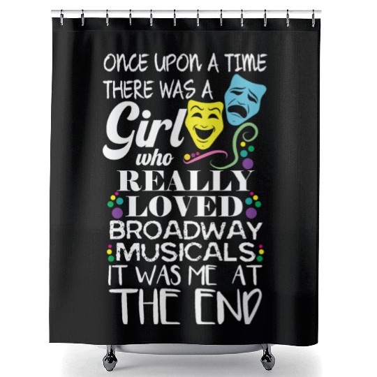 Novelty There Was A Girl Who Loved Broadway Shower Curtains