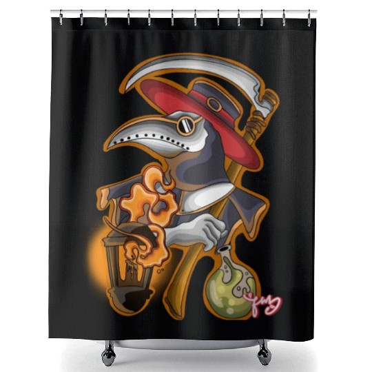 plague doctor Shower Curtains