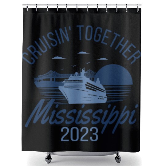 Mississippi River Cruise Shower Curtains