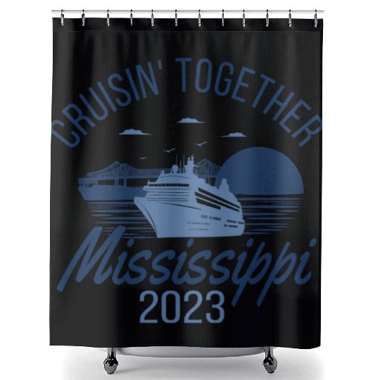 Mississippi River Cruise Shower Curtains