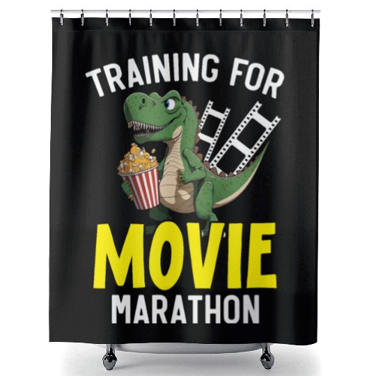 Training For Movie Marathon Movie Lover Cinema Shower Curtains