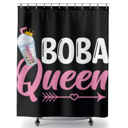 Boba Queen Bubble Tea Lover Boba Tea Drinker Shower Curtains