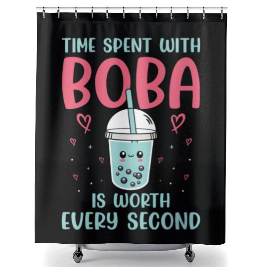 Bubble Tea Lover Boba Tea Drinker Korean Drink Shower Curtains