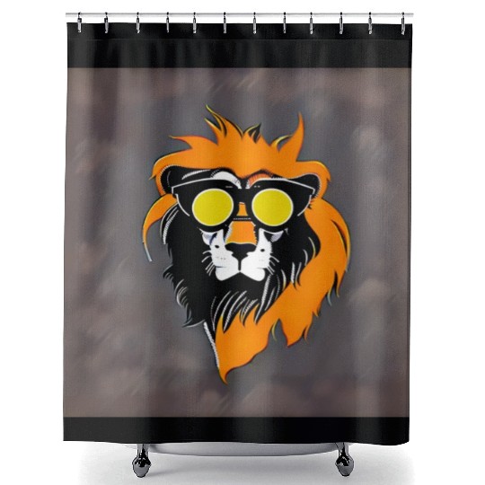 "Roar in Style: The Lion King of Fashion" Shower Curtains
