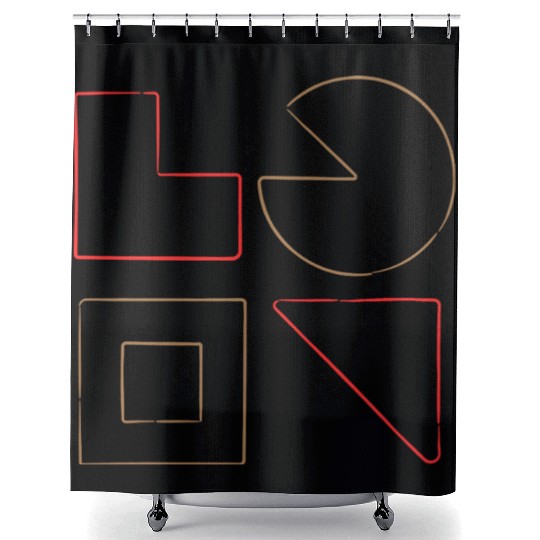 Geometric Patterns with a Modern Twist: A Colorfu Shower Curtains