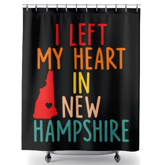 I Left My Heart In New Hampshire Shower Curtains