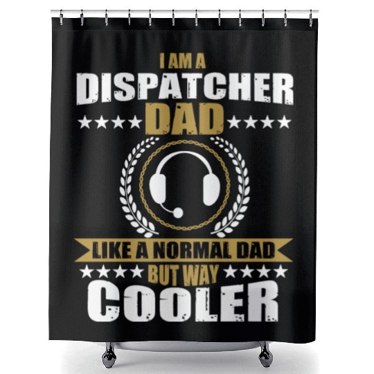 Funny Dispatcher Dad Saying 911 Emergency Calls Shower Curtains