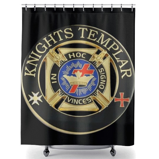 Knights templar in hoc signo vinces Shower Curtains