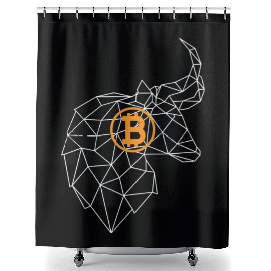 Bitcoin Bull Shower Curtains