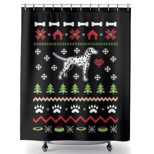 Dalmatian Ugly Shower Curtains