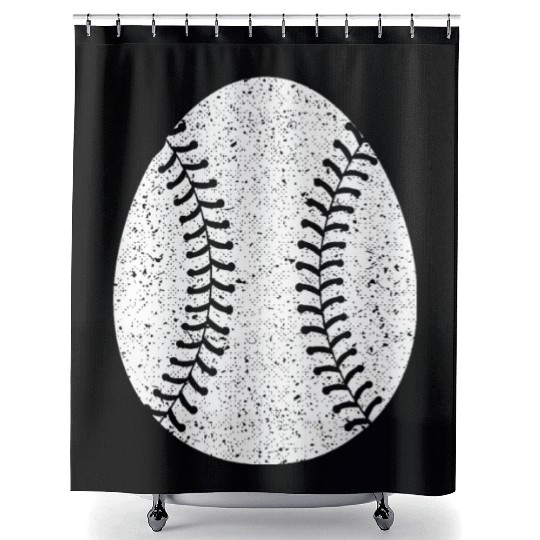 Baseball Happy Easter Egg Hunting Cute Sport Lover Shower Curtains