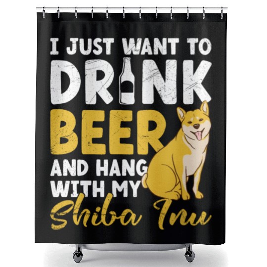 Shiba Inu Dog Lover Puppy Breeder Pet Beer Drinker Shower Curtains