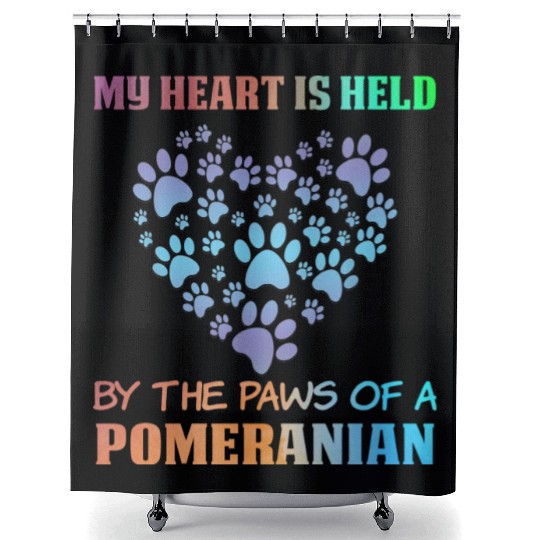 Love Pomeranian Shower Curtains