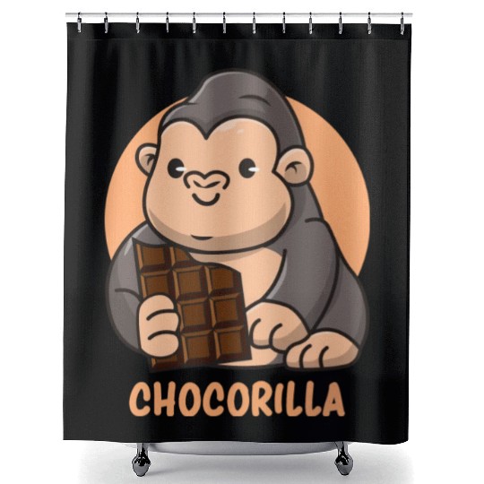 Chocorilla Gorilla Sweet Tooth Candie Lover Shower Curtains