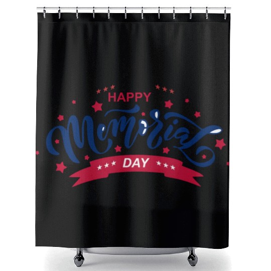 HAPPY MEMORIAL DAY Shower Curtains