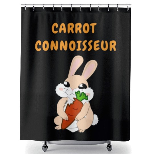 Carrot connoisseur Shower Curtains