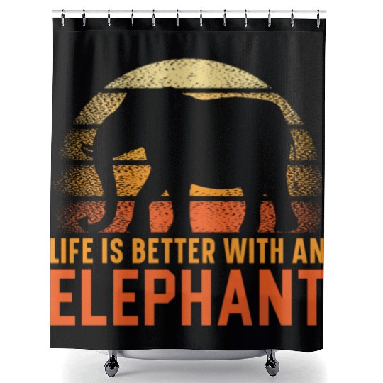 Elephant Lover Wildlife Animal Zoo Zookeeper Shower Curtains