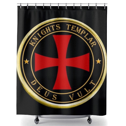 Knights Templar Deus Vult Shower Curtains