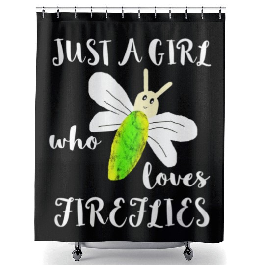 Just A Girl Who Loves Fireflies Lightning Bugs Shower Curtains