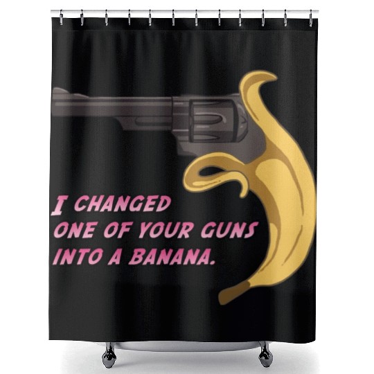 Jojo Banana Gun Shower Curtains