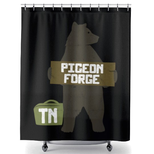 Pigeon Forge Tennessee Great Smoky Mountains Bear Shower Curtains