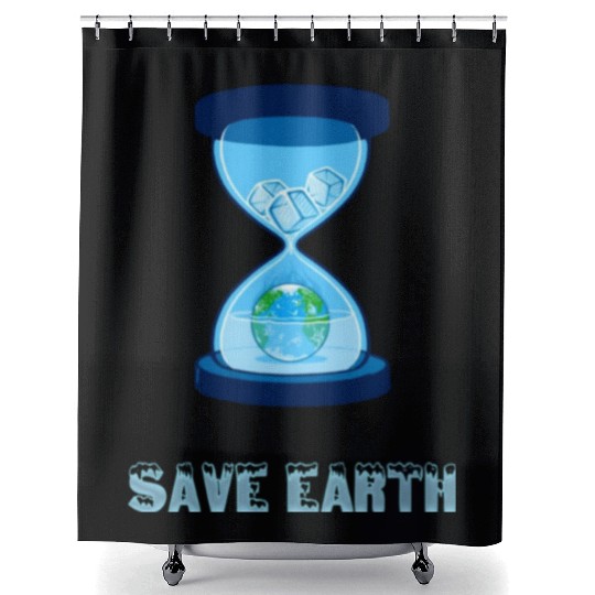 Vintage Save Planet Save Earth Distress gift Shower Curtains