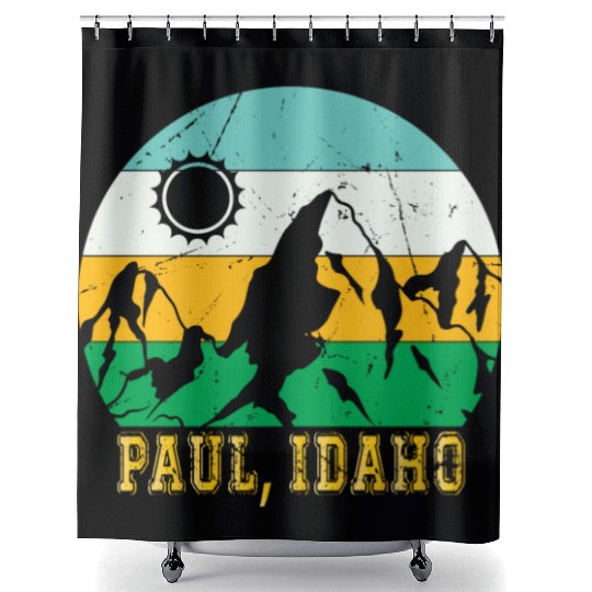 Idaho Mountain Hiking Souvenir Paul Mountain Trip Shower Curtains