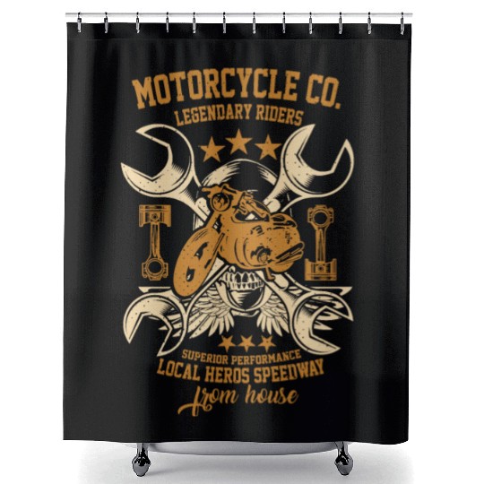Local heroes speedway funny Shower Curtains