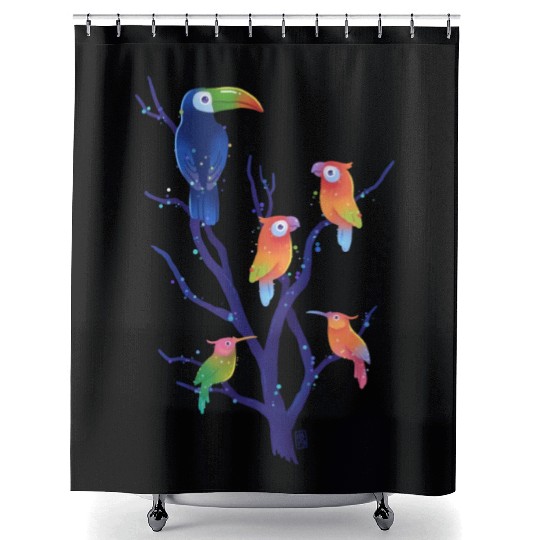 Birds Of Paradise Shower Curtains