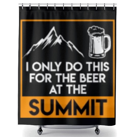 Summit Beer fan Wanderlust Mountain lover Hiker Shower Curtains