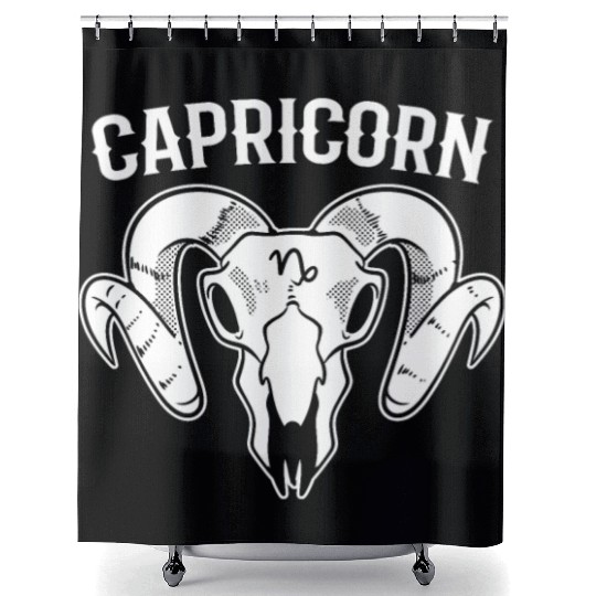 Capricorn Zodiac Sign Tarot Card Reader Shower Curtains