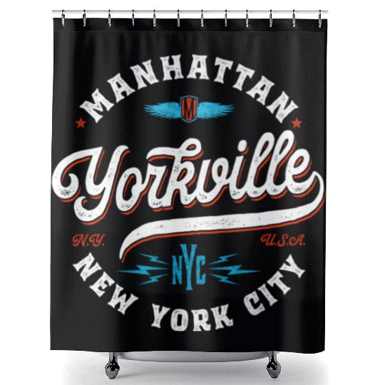 New York Manhattan Yorkville Shower Curtains