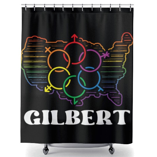 Gilbert Pride Month Pride Flag LGBT Community LGBT Shower Curtains