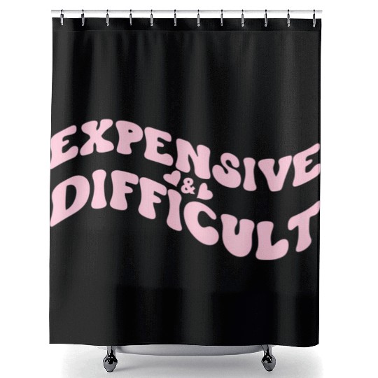 Expensive And Difficult Bougie Bougee Preppy Aesth Shower Curtains