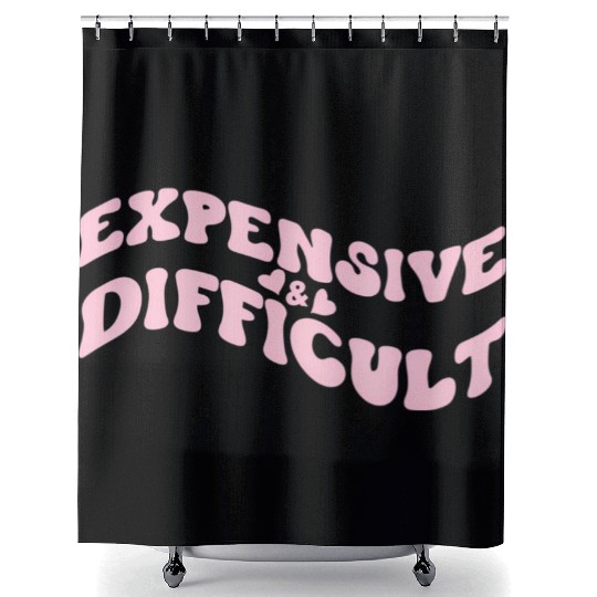 Expensive And Difficult Bougie Bougee Preppy Aesth Shower Curtains