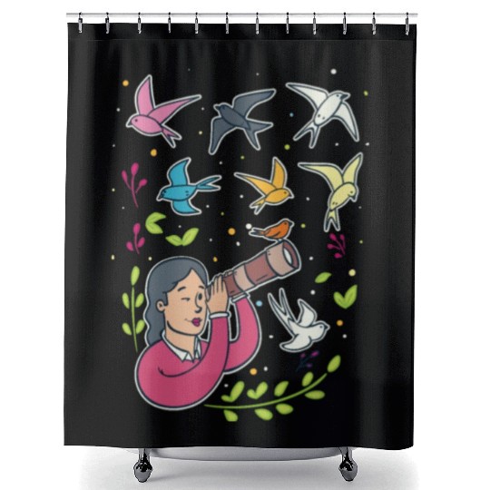 Bird Birdwatching Birdwatcher Shower Curtains