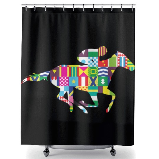 Kentucky Horse Racing Silks Shower Curtains