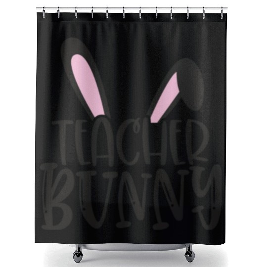Teacher Bunny Teaching Happy Easter Shower Curtains