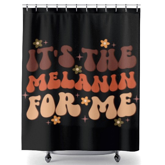 It's The Melanin For Me, Independence Day Shower Curtains