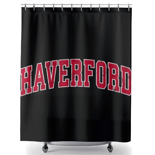 Haverford Pennsylvania Pa Sports Red Shower Curtains