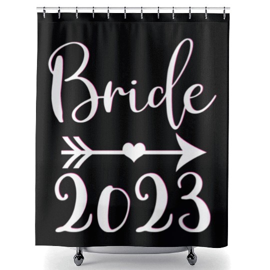 Bride To Be 2023 Engagement Getting Married Shower Curtains