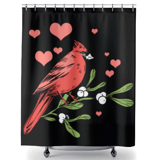 Bird Bird Watching Bird Watcher Birder Heart Cardi Shower Curtains