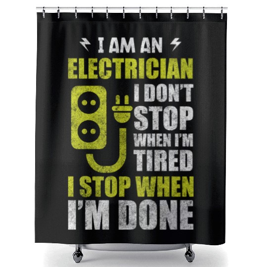 Electricity Craft Voltage Work Shower Curtains