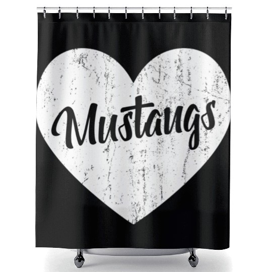 Mustangs School Sports Fan Team Spirit Mascot He Shower Curtains